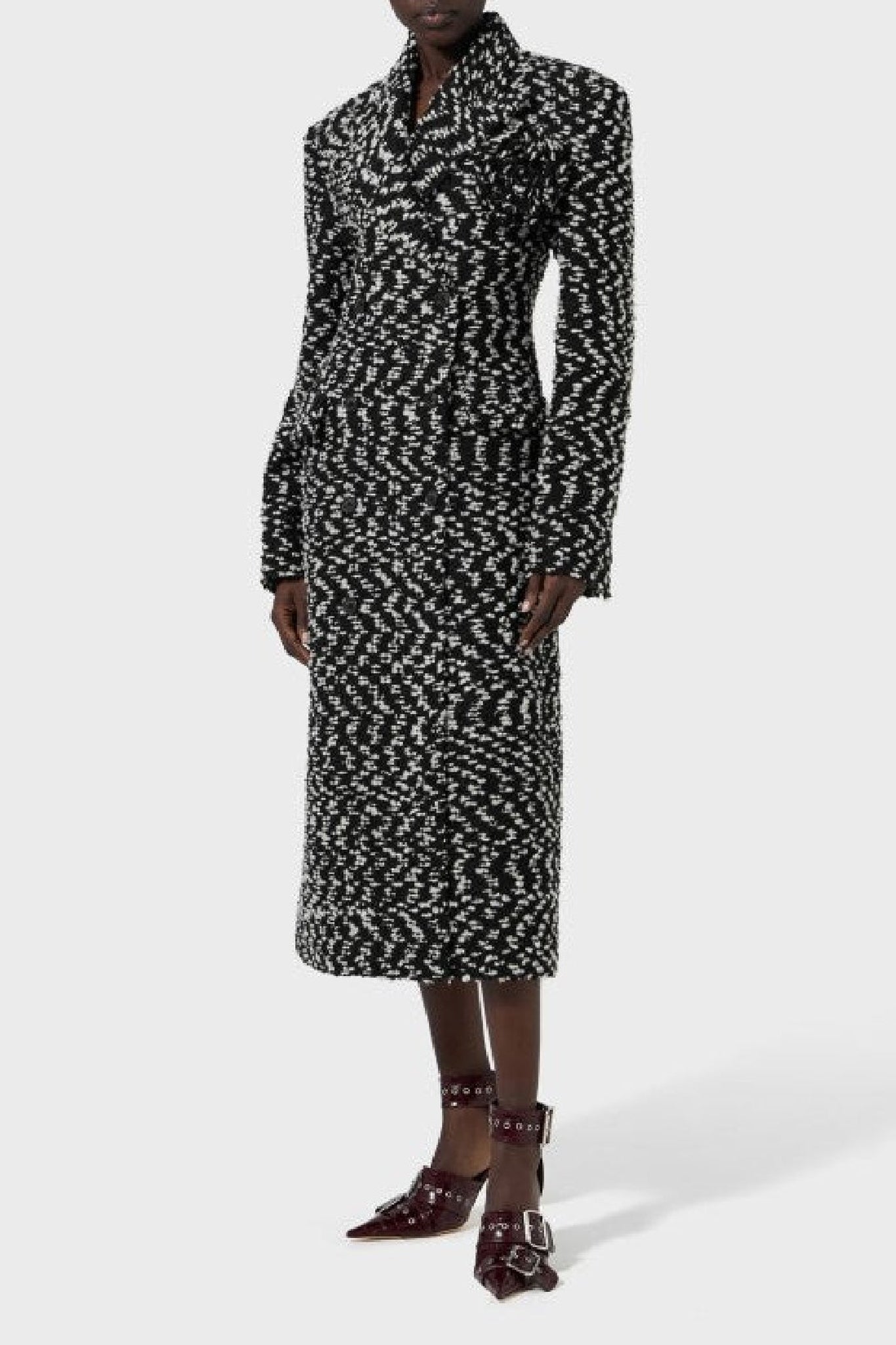 Manteau en laine - Black & White