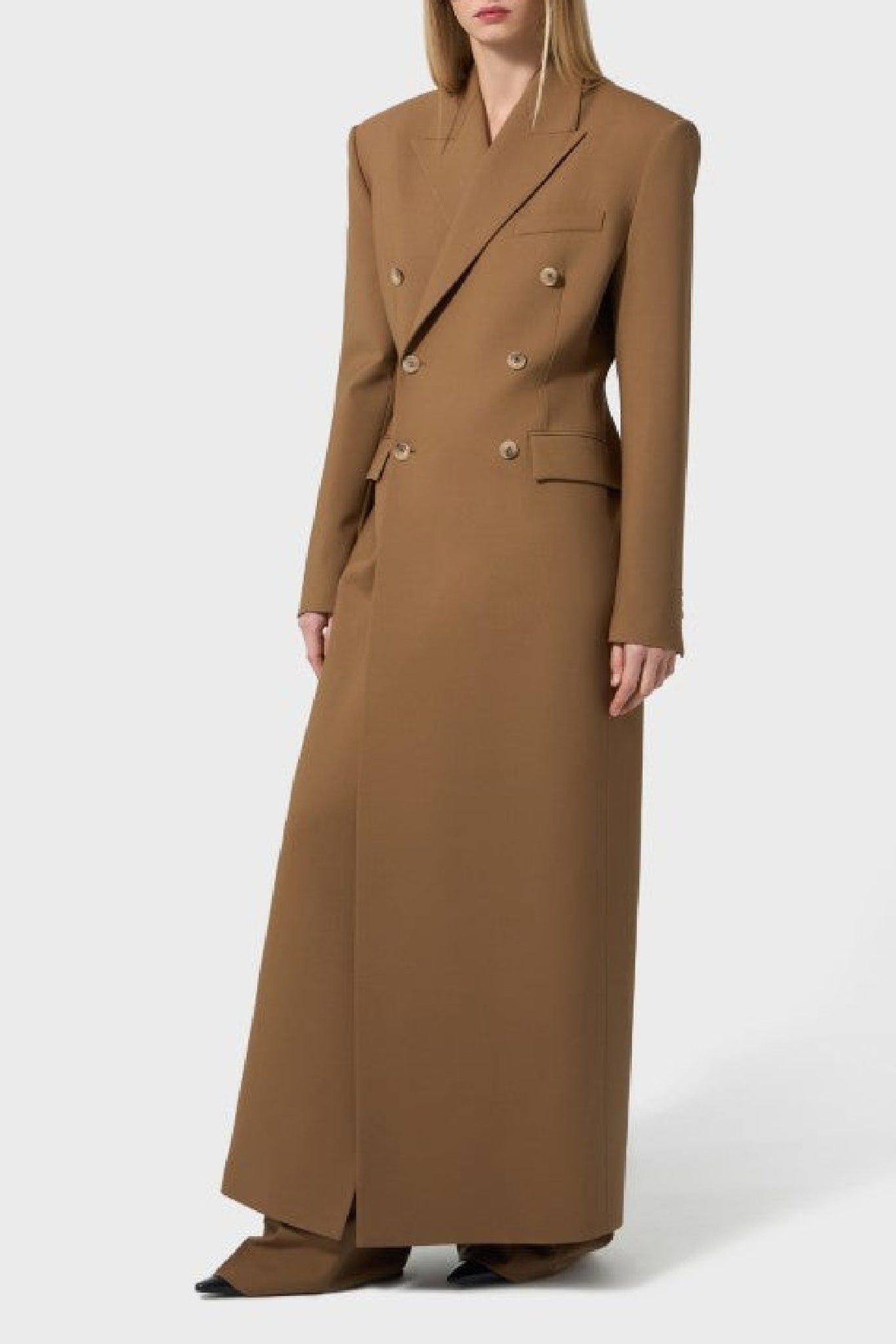 Manteau long en laine - Grey