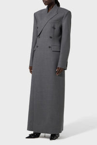 Manteau long en laine - Grey