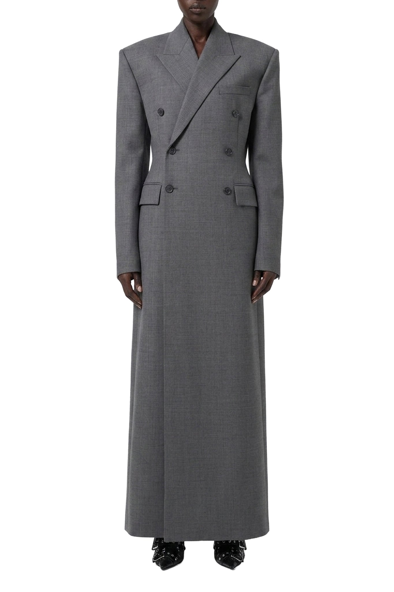 Manteau long en laine - Grey