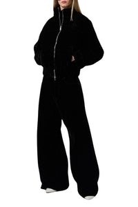 Blouson zippé à col montant - Black