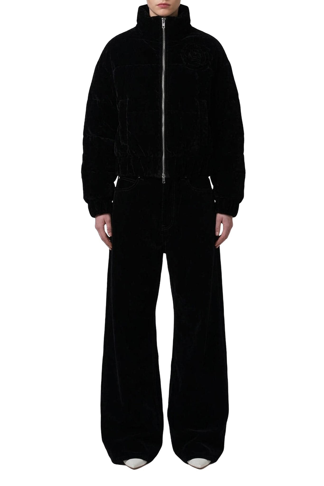 Blouson zippé à col montant - Black