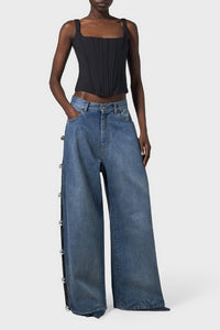 Jean cut-out 5 poches - Sky Blue