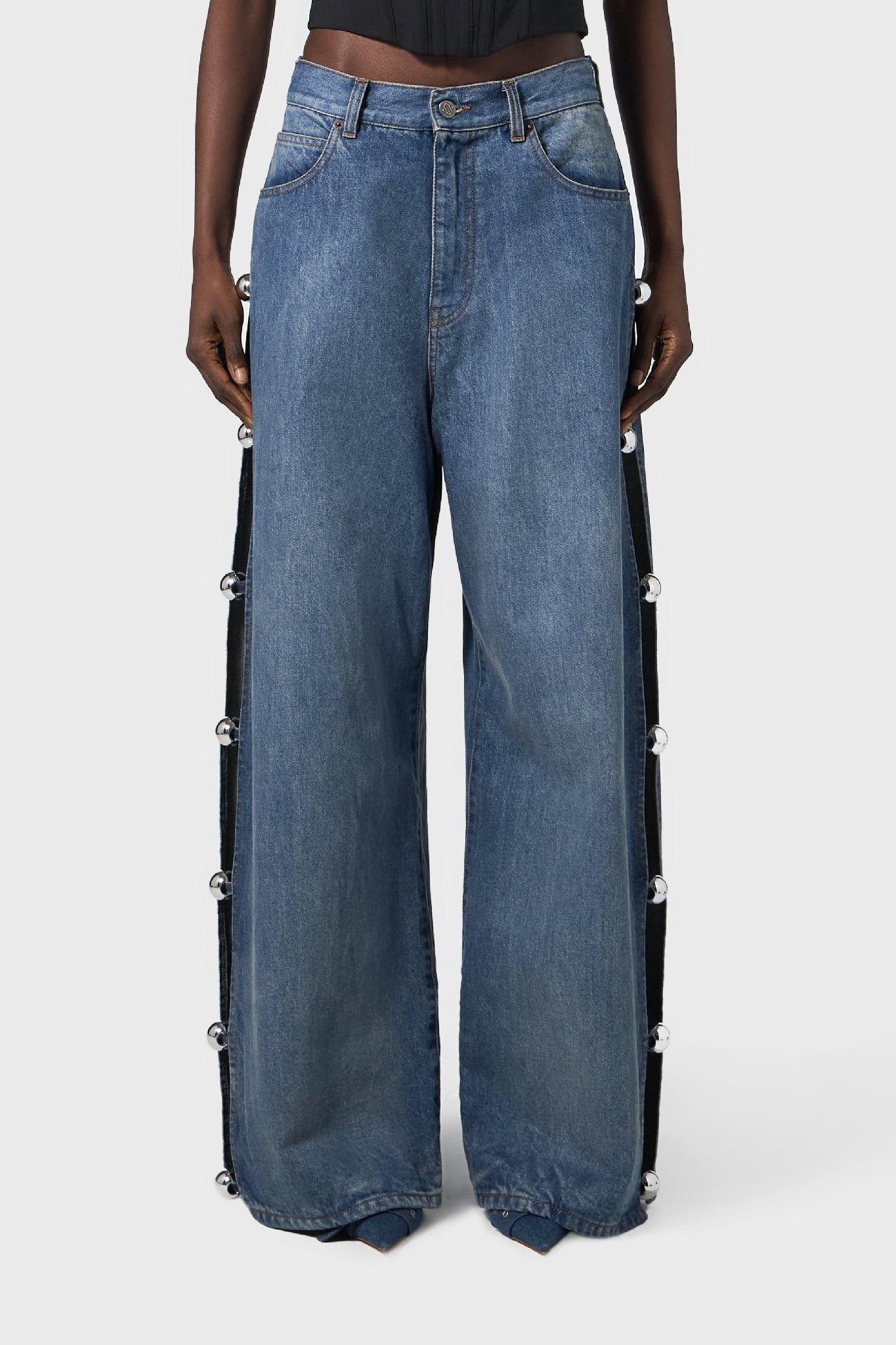 Jean cut-out 5 poches - Sky Blue