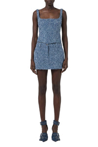 Top texturé à bretelles larges - Sky Blue