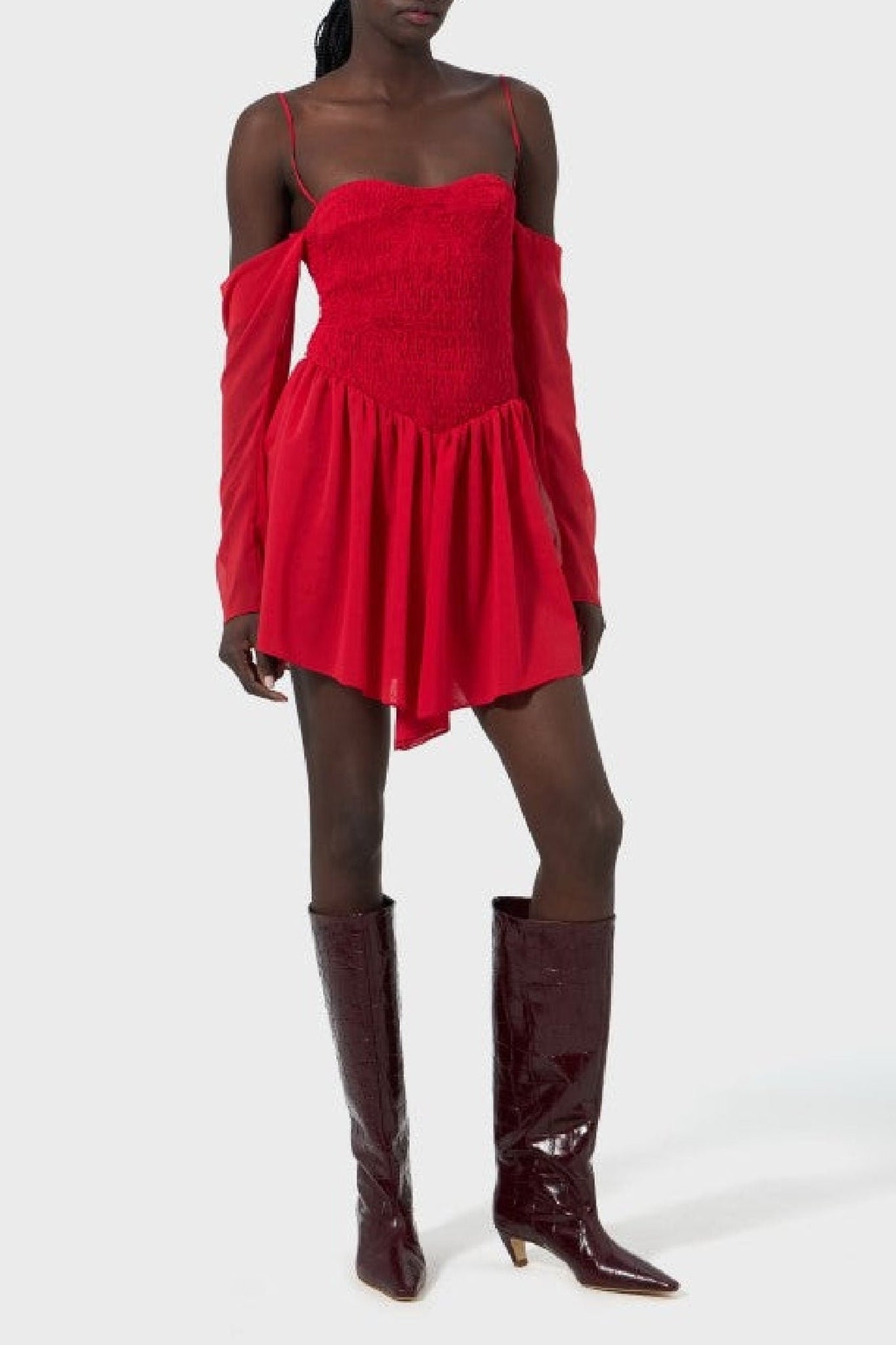 Robe en soie - Red