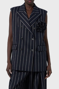 Veste sans manches - Navy & Milk