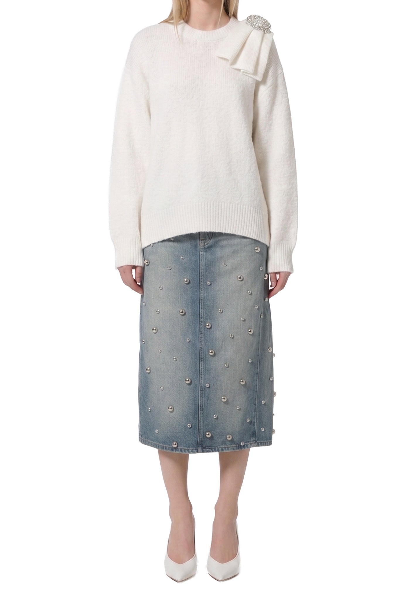 RECOLO WHITE /// white // MAGLIA/SWEATER