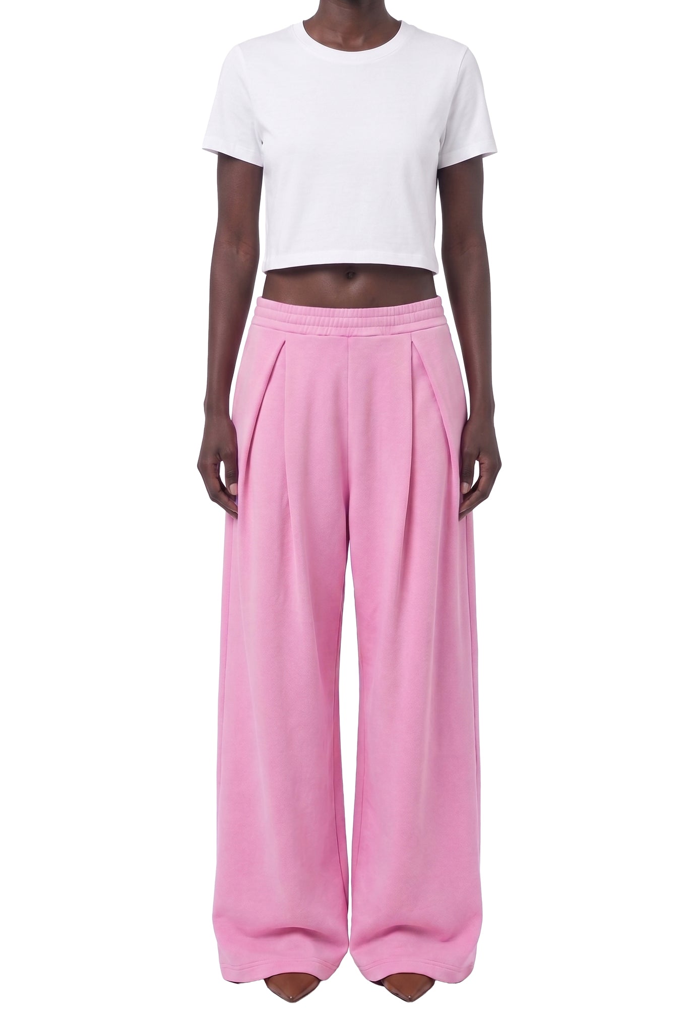 RECOLO PINK /// Pantalon maxi effet délavé - Pink