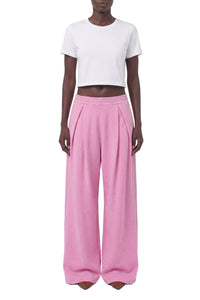 Pantalon maxi effet délavé - Pink