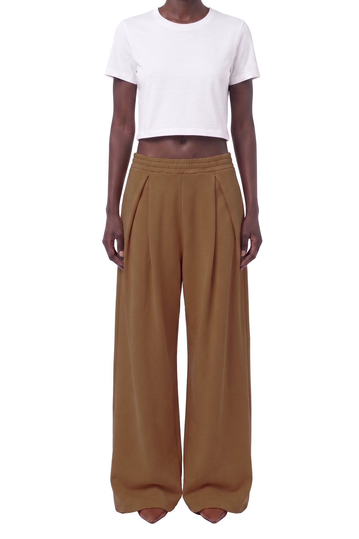 RECOLO CAMEL /// Pantalon maxi effet délavé - Camel