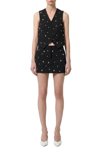 Gilet à strass - Black