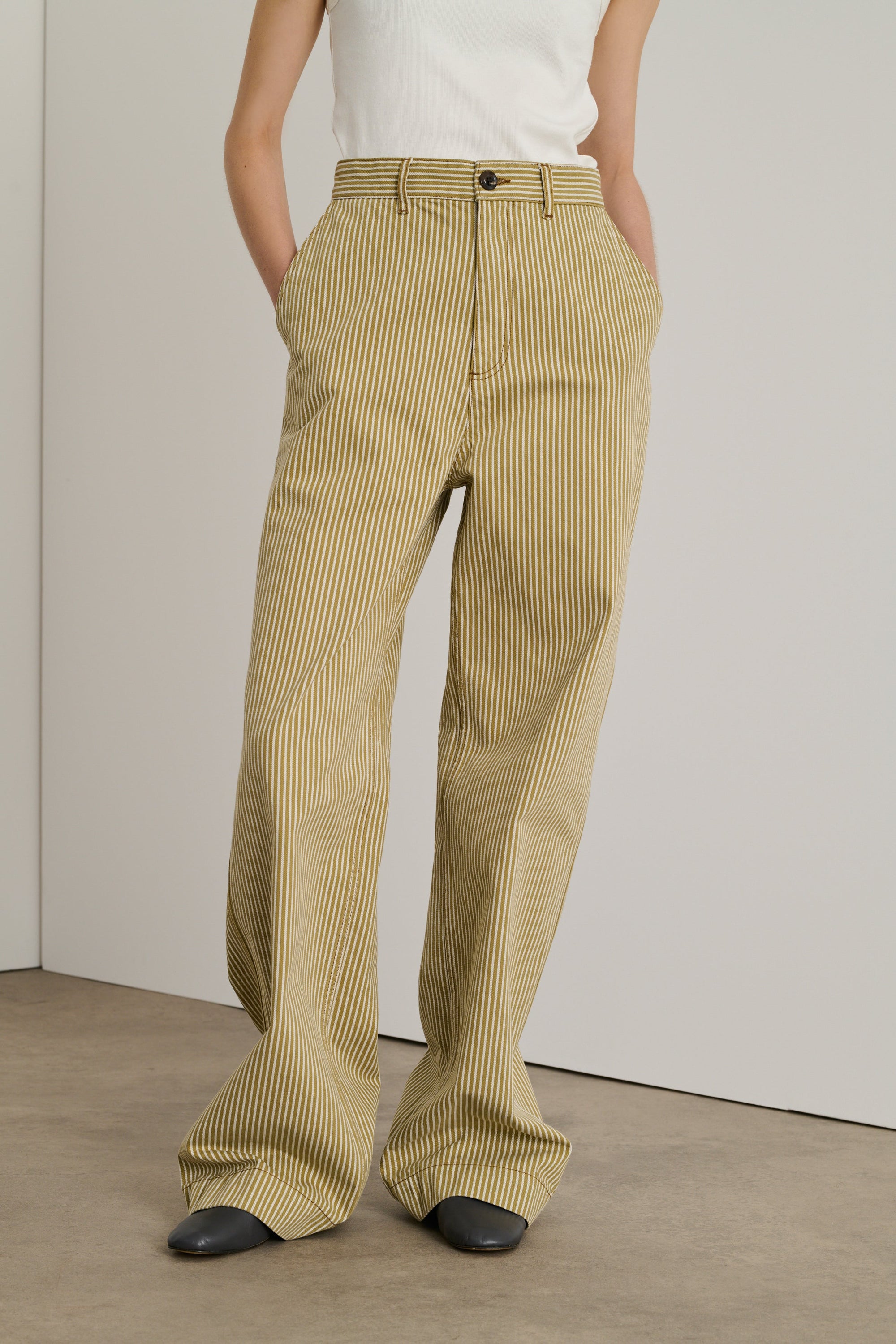 BEIGE/ECRU JEAN DROIT ALISSIO