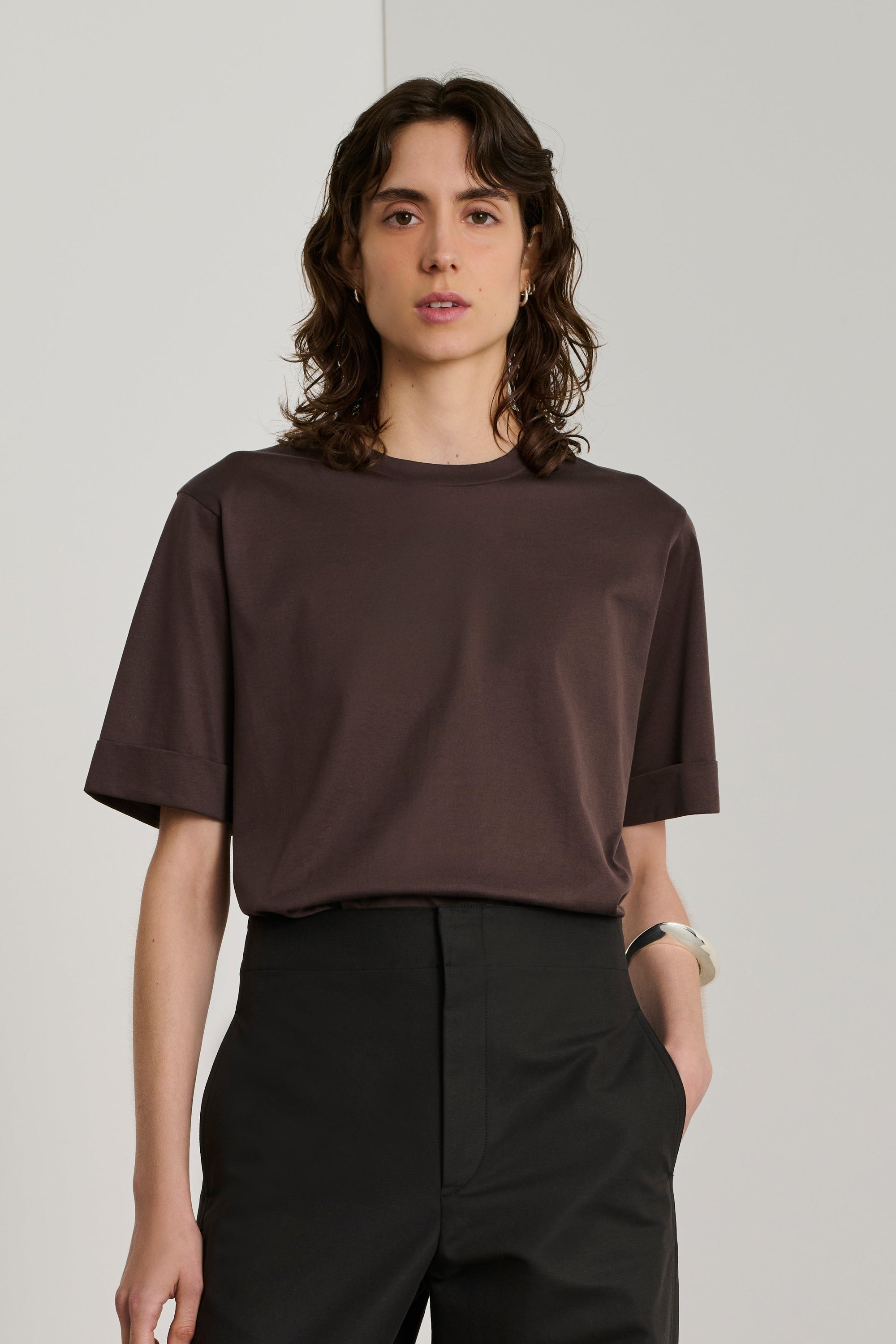 MARRON TSHIRT MANCHES COURTES AMA