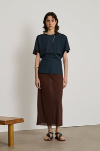 BLEU NUIT BLOUSE EMBRUN