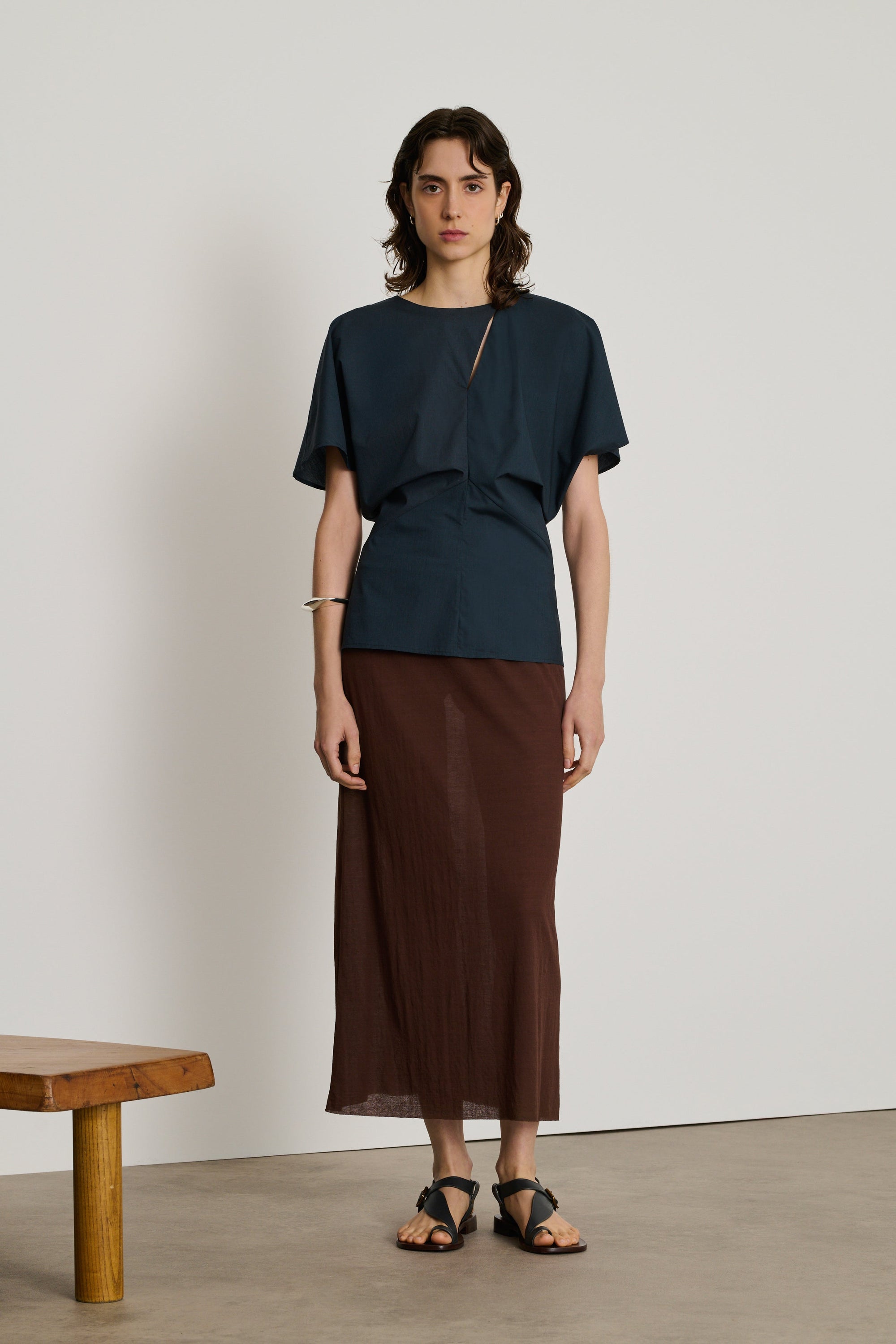 BLEU NUIT BLOUSE EMBRUN