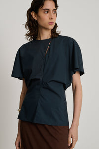 BLEU NUIT BLOUSE EMBRUN