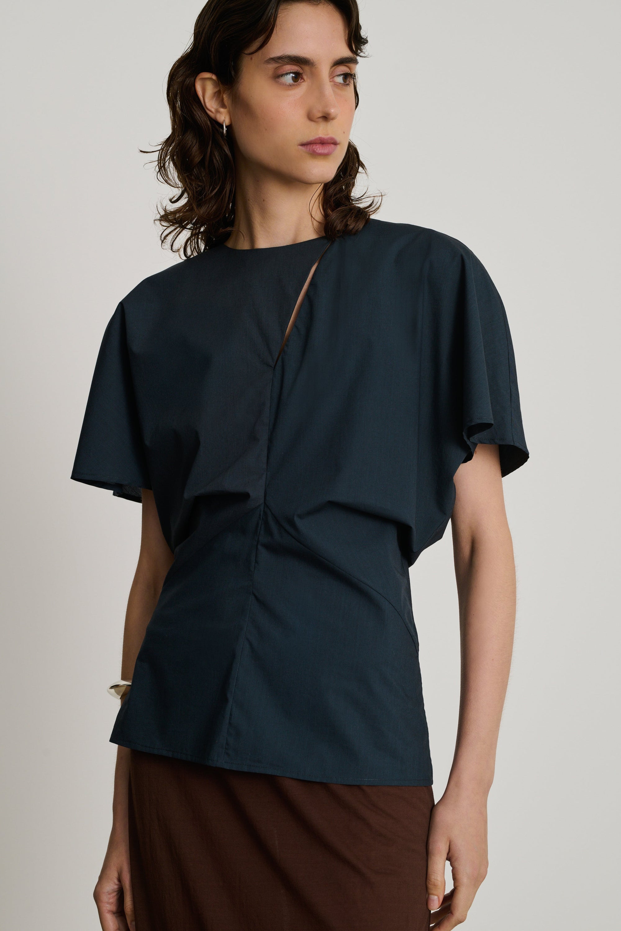 BLEU NUIT BLOUSE EMBRUN