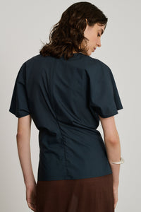 BLEU NUIT BLOUSE EMBRUN