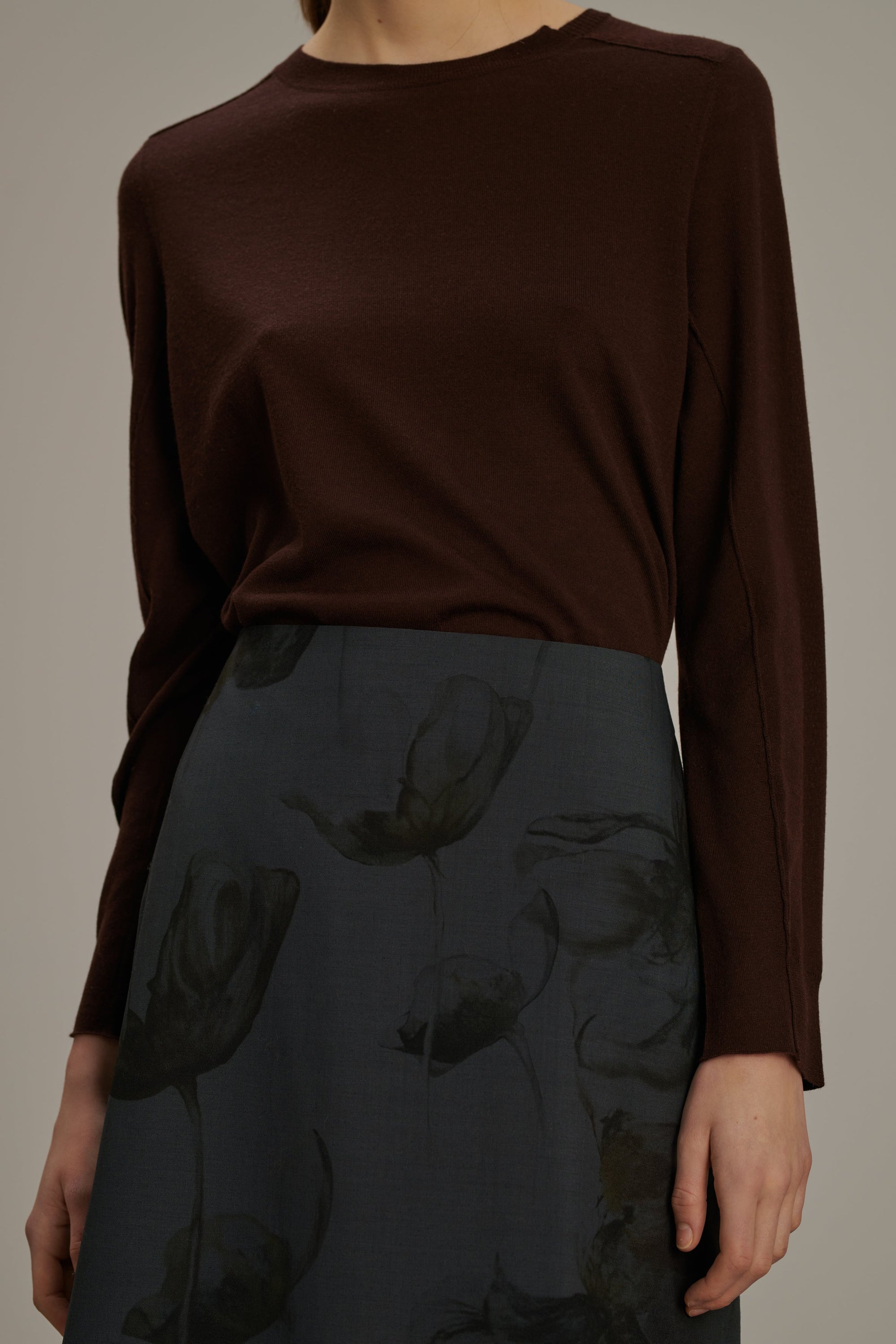 GRIS ANTHRACITE JUPE VALET