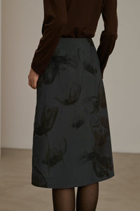 GRIS ANTHRACITE JUPE VALET