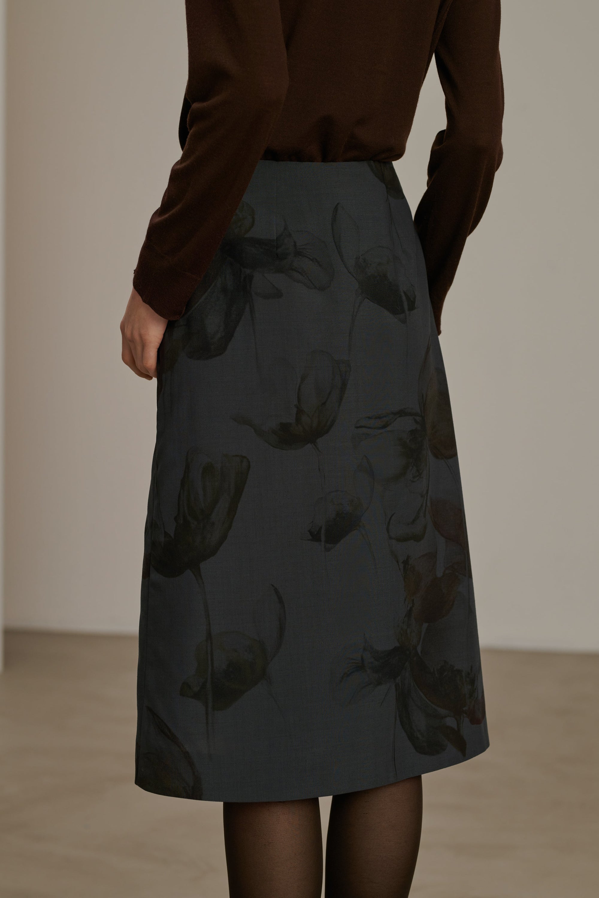 GRIS ANTHRACITE JUPE VALET
