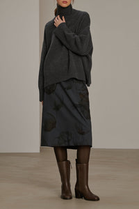 GRIS ANTHRACITE JUPE VALET