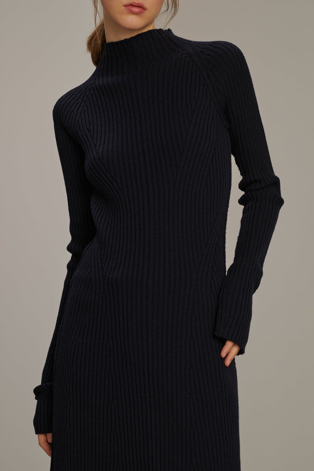 NAVY ROBE TRICOT BEATRICE