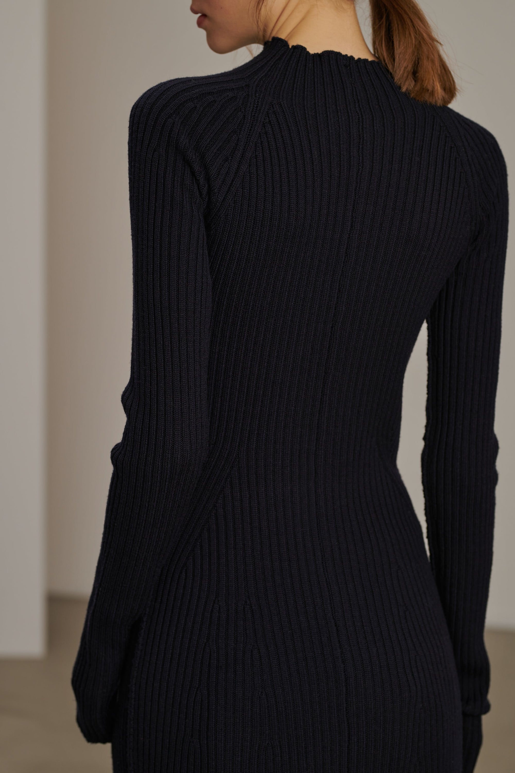 NAVY ROBE TRICOT BEATRICE