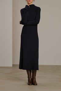 NAVY ROBE TRICOT BEATRICE