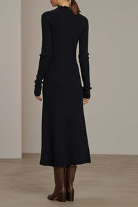 NAVY ROBE TRICOT BEATRICE