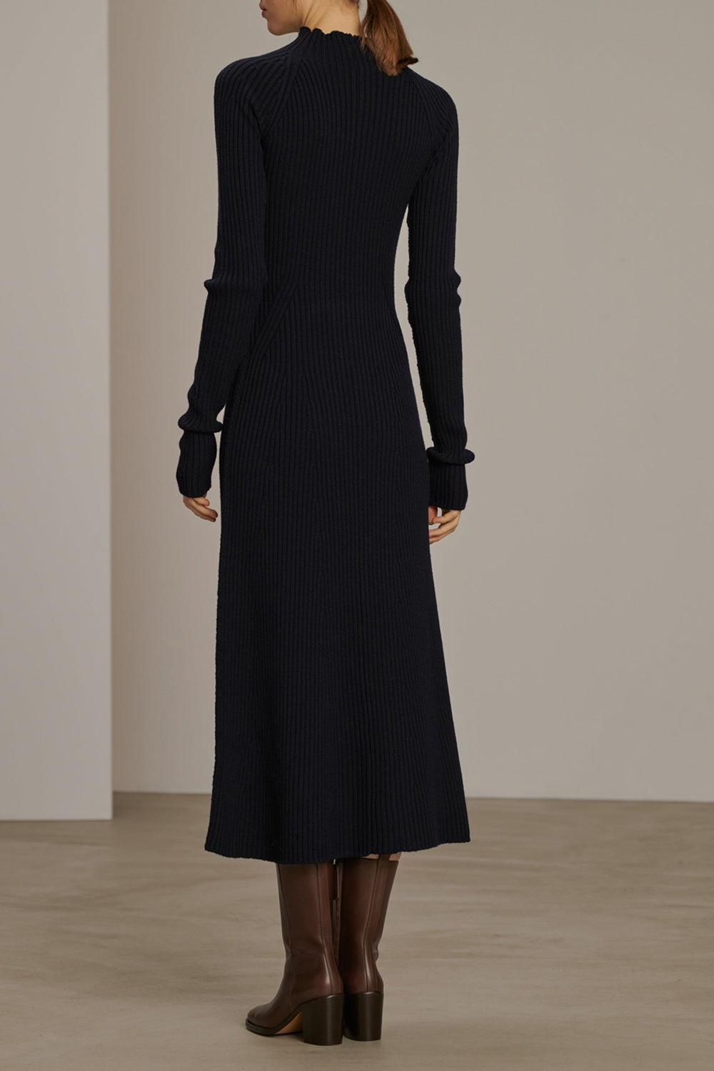 NAVY ROBE TRICOT BEATRICE