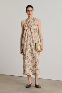 VERT D'EAU / ROSE BLUSH ROBE CHAINE & TRAME EMNA
