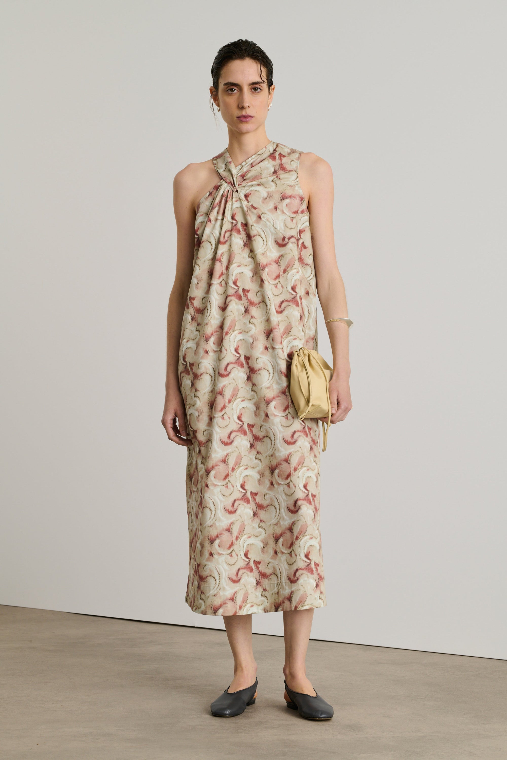 VERT D'EAU / ROSE BLUSH ROBE CHAINE & TRAME EMNA