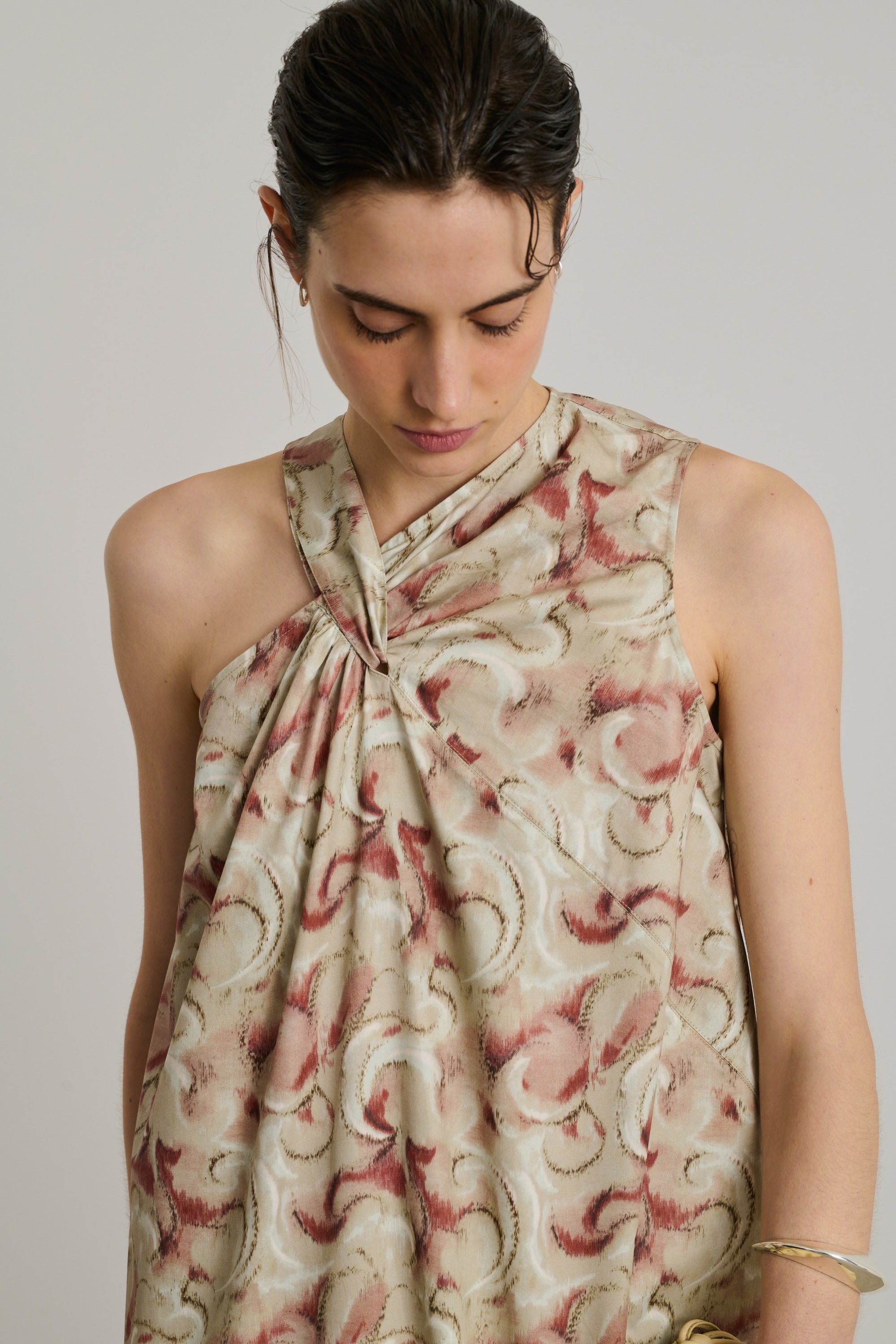 VERT D'EAU / ROSE BLUSH ROBE CHAINE & TRAME EMNA