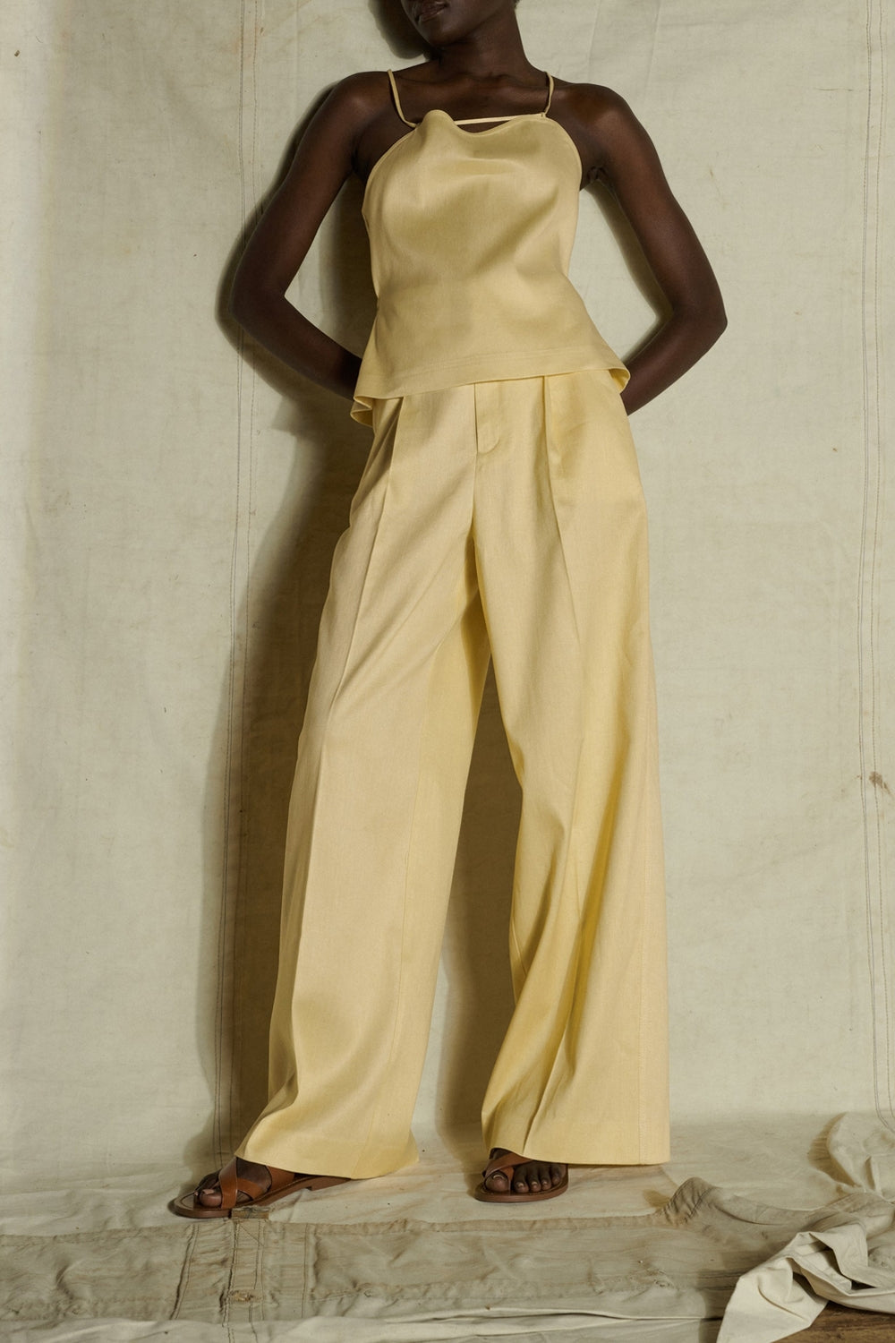 BEIGE ROSE PANTALON PEGASE