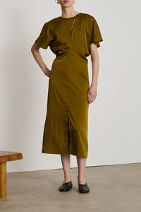 Ella short-sleeved dress - Bronze