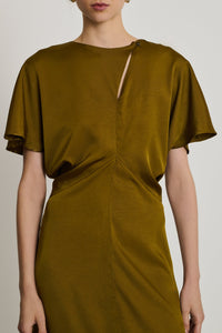 Ella short-sleeved dress - Bronze