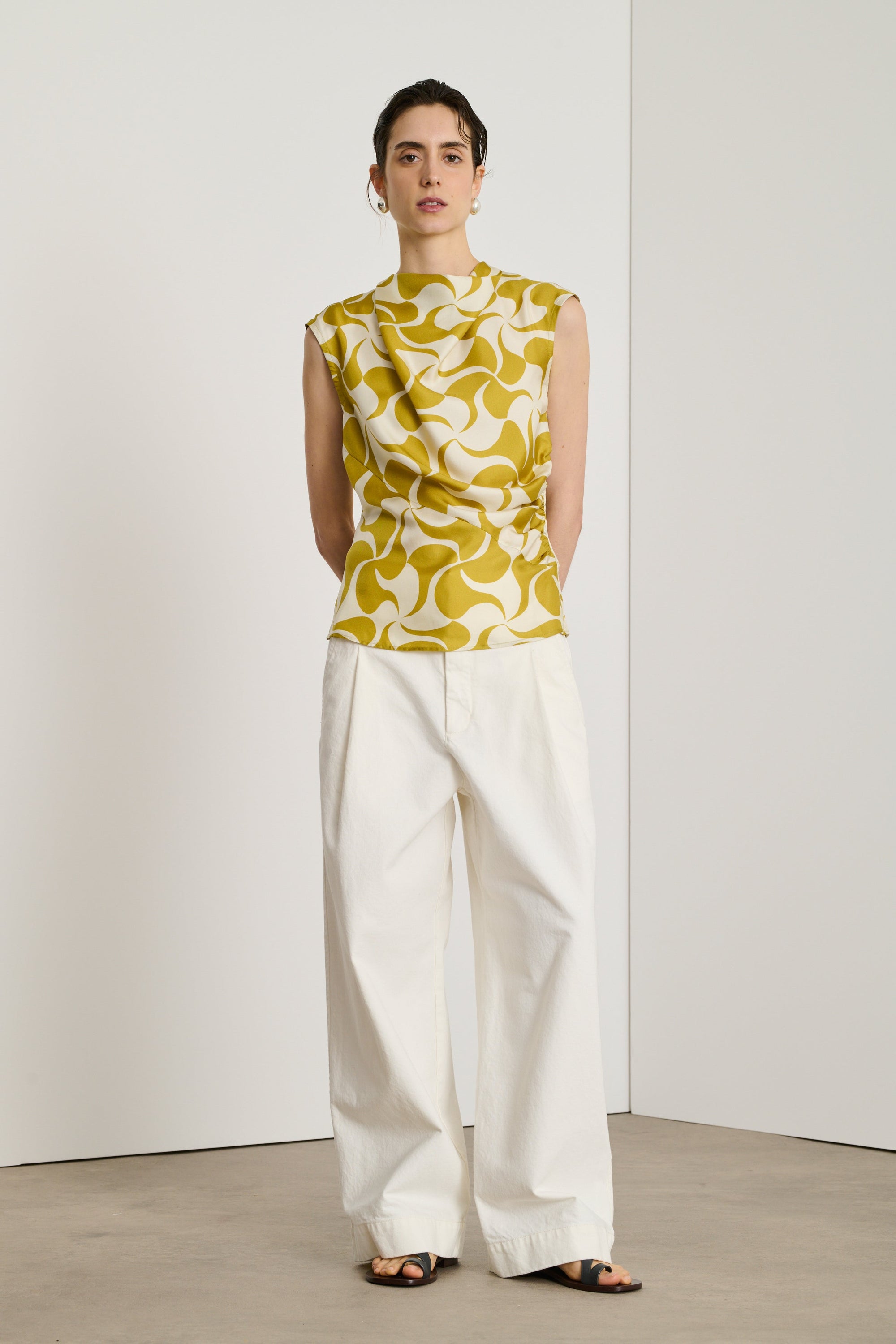 JAUNE DORE/BEIGE BLOUSE ECLAT