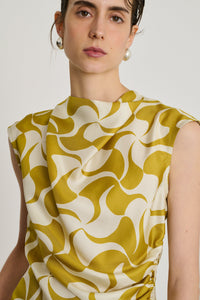 JAUNE DORE/BEIGE BLOUSE ECLAT