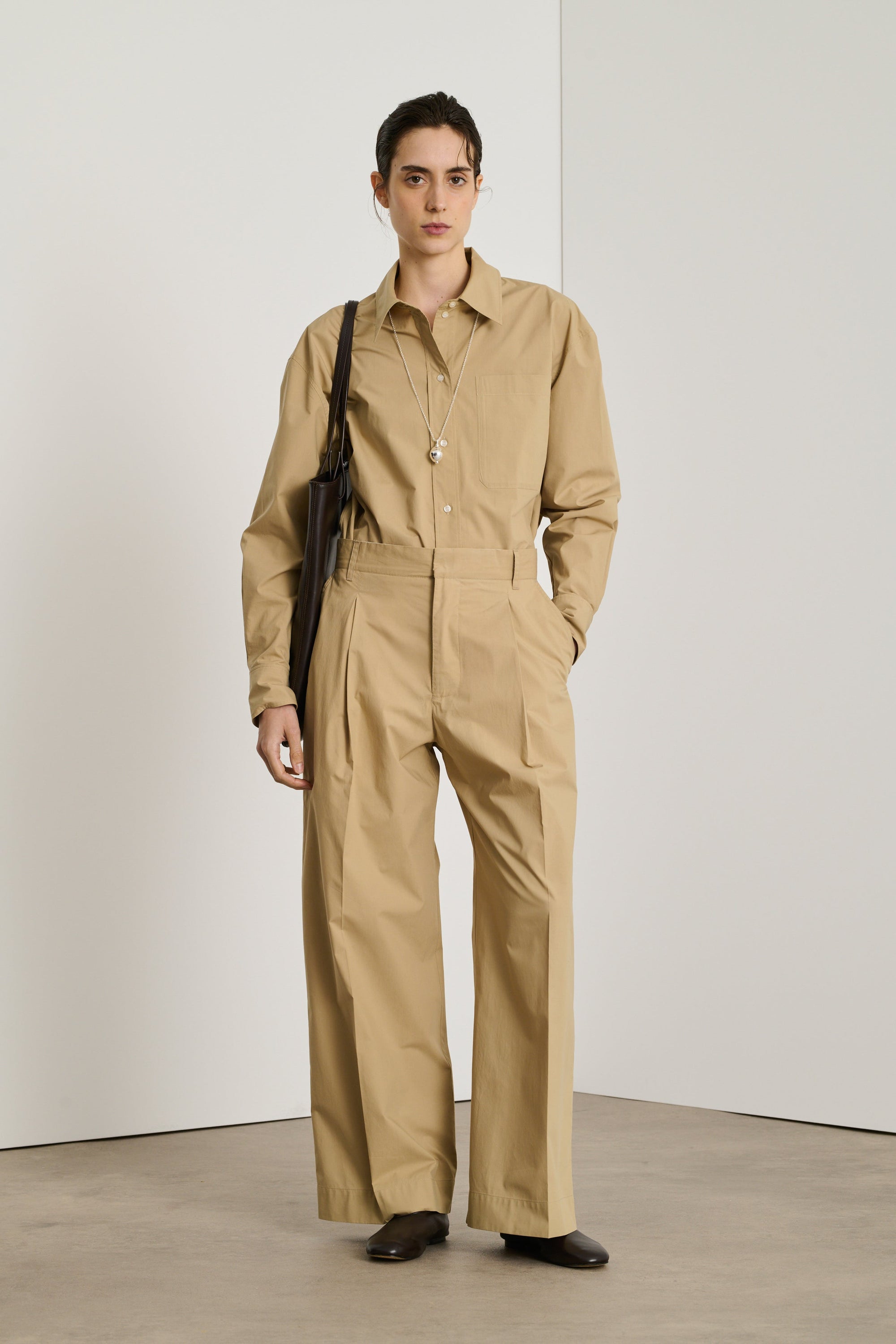 BEIGE FONCE PANTALON DEVY