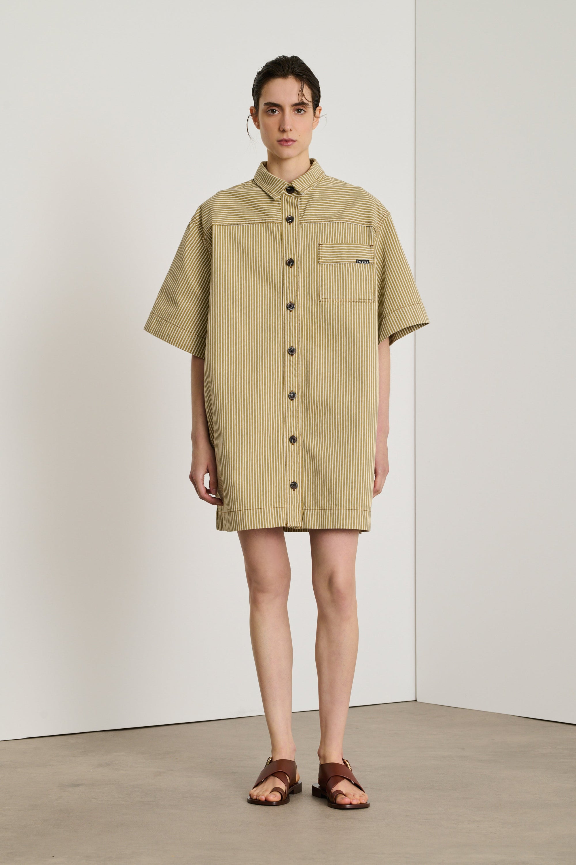 BEIGE/ECRU ROBE CHAINE & TRAME ANOUK