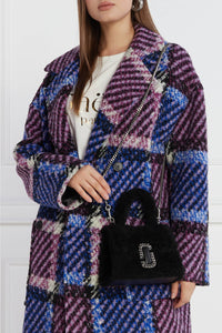 Mini sac à bandoulière St Marc en fausse fourrure - Black