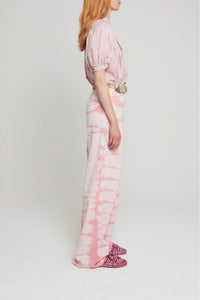 Jean wide leg Enca tie and dye - Pink