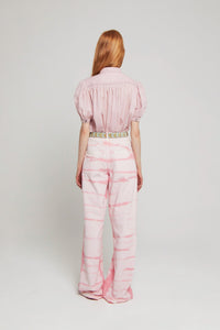 Jean wide leg Enca tie and dye - Pink