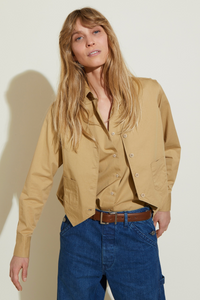 ZNOSTOCK_SAND SHIRT MARCIA - Sand
