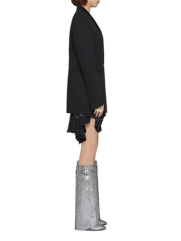 Bottes Shark Lock 90 avec strass - Silvery