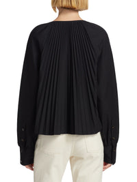 Blouse à manches longues plissée - Black