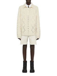 CUTTED BELT LOW RISE DENIM SHORTS