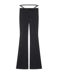Pantalon évasé avec boucle - Noir
